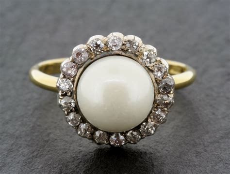 Antique Pearl Engagement Ring Victorian Pearl By Alistirwoodtait £