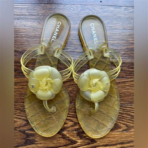 Chanel Shoes Chanel Camellia Flower Jelly Sandals Poshmark