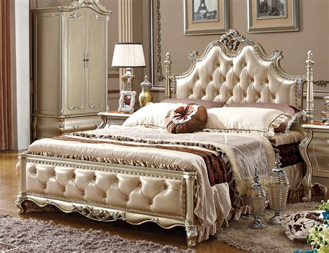 Elegant China Factory Antique Style King Size Bedroom Furniture Sets