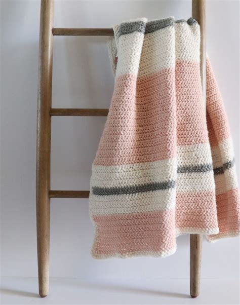 Daisy Farm Crafts Striped Crochet Blanket Crochet Patterns Free