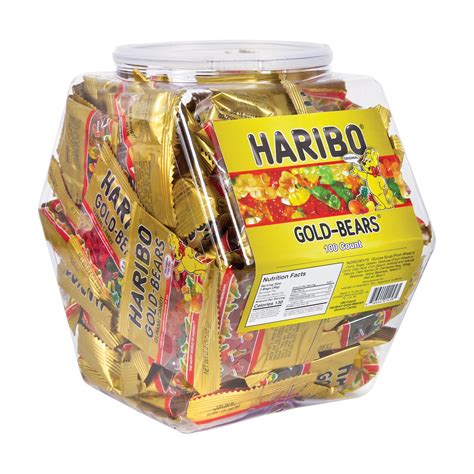 Buy Haribo Gummy Bears Bulk Pack 100 Individually Wrapped Fun Size