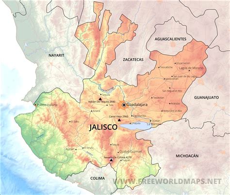 Arriba Foto Mapa De Jalisco A Colores Con Nombres Mirada Tensa 21700