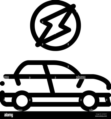 Electro Car Icon Vector Outline Illustration Stock Vector Image And Art