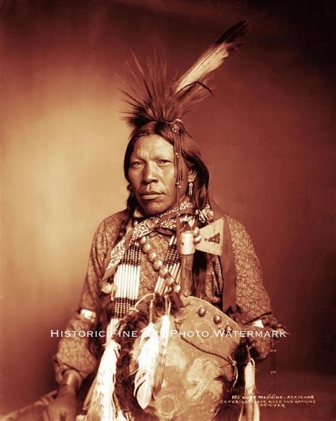 Arapahoe Indian Warrior Runs Medicine Vintage Photo Native American