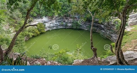 The Sacred Cenote At Chichen Itza Pre Columbian Mayan City Mexico