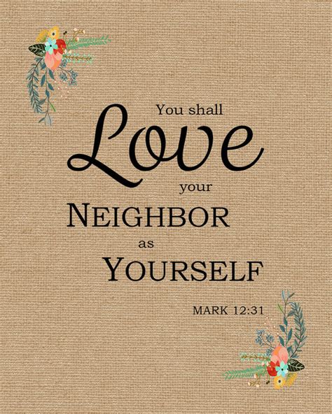 Mark 1231 Love Your Neighbor As Yourself Free Bible Art Downloads