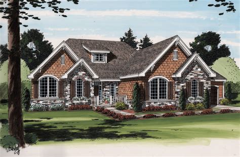 1 Story Traditional House Plan Alexander In 2019 Cottage House