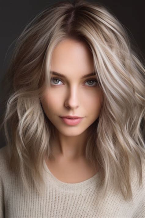 Shimmering Ash Blonde Layers Will Add An Icy Flair To Your Medium