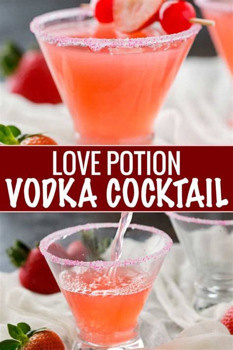 Strain the vodka into the martini glass. Love Potion Vodka Cocktail - The Chunky Chef