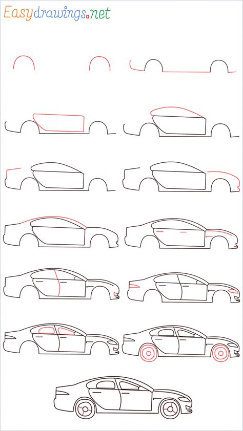 How To Draw A Car Step By Step 13 Easy Phase Video