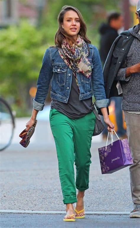 100 Ways To Wear Denim Courtesy Of Jessica Alba Fashion Colored