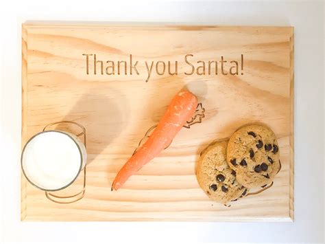 Tablero De Navidad Santa De Madera Plato De Aperitivos Etsy