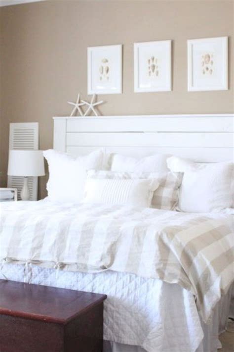 Perfect Coastal Beach Bedroom Decoration Ideas 33 Shiplap Headboard