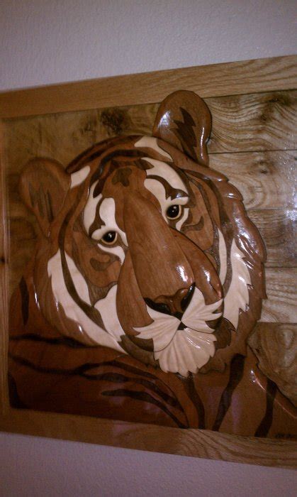 Intarsia Tiger Wallhanging By Korys ~ Woodworking