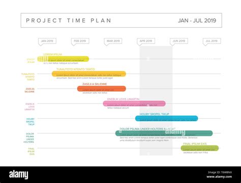 Project Plan Schedule Chart Timeline Gantt Stock Vector Royalty Zohal