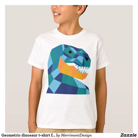 Geometric Dinosaur T Shirt For Kids T Rex Kids Tee