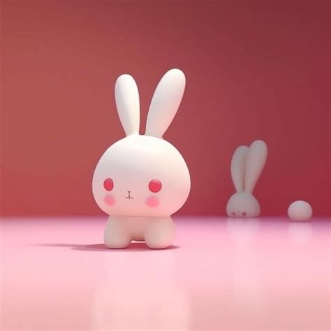 Premium Ai Image A White Rabbit With Pink Eyes Is Standing In Front