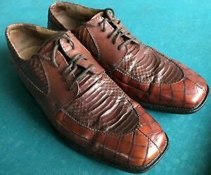 Stacy Adams Genuine Snakeskin Shoes Mens Size EBay