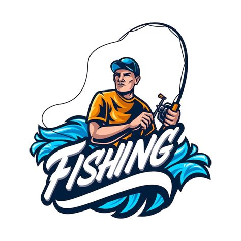 Modelo De Logotipo De Pesca Vetor Premium