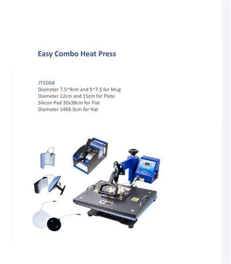 Semi Automatic Easy Combo Heat Press 5 In 1 Radhika Crockery