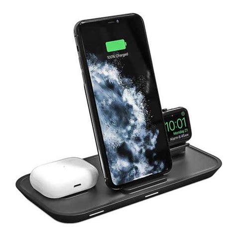 Mophie 3 In 1 Wireless Charging Station For Iphone Apple Watch And