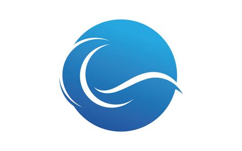 Blue Wave Logo Vector Water Wave Illustration Template Design V12