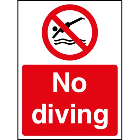 No Diving Sign With Uk