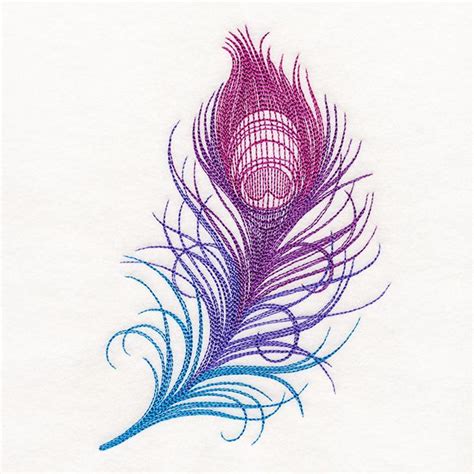 ombre peacock feather design m20554 sewing embroidery designs
