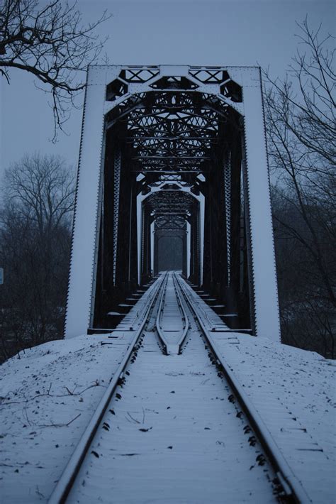Snow Covered Railroad Bridge Pics
