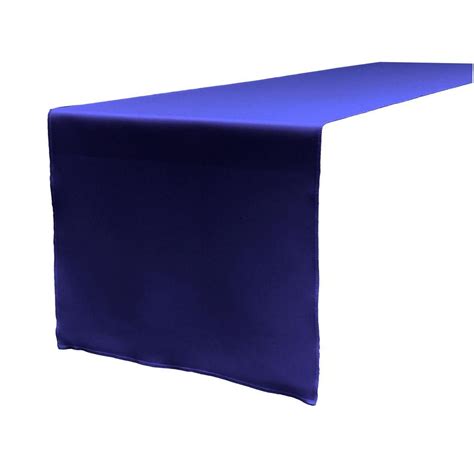 La Linen 14 In X 108 In Royal Blue Polyester Poplin Table Runner