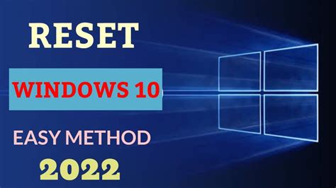 How To Factory Reset Windows 10 Reset Windows 10 Full Process Youtube
