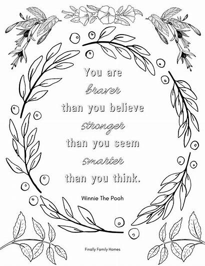 Coloring Positive Affirmation Believe Inspirational Adults Quote