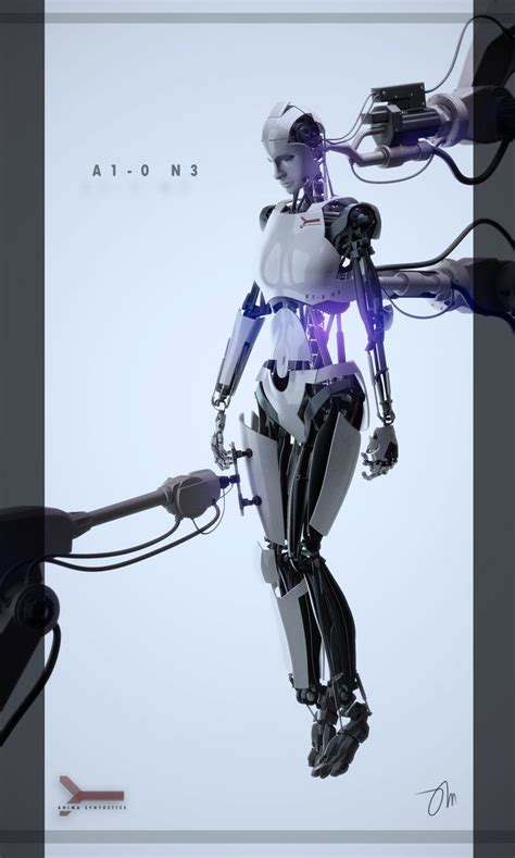 A1 0 N3 Android Art Futuristic Robot Female Robot
