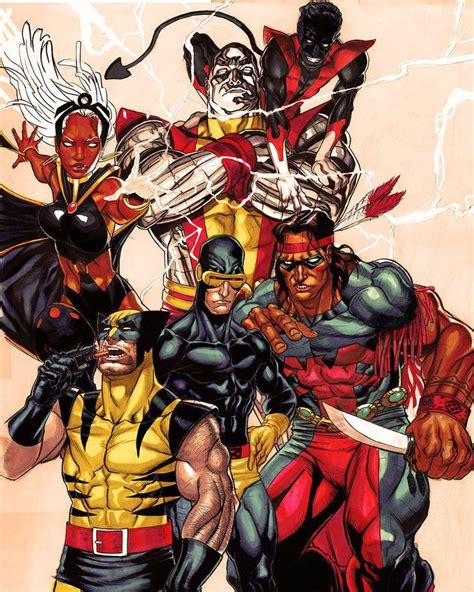 X Men Wolverine Storm Nightcrawler And Cyclops Art By Roger Cruz