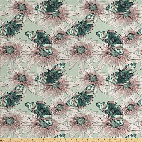 Botanical Fabric By The Yard Continuous Vintage Pattern