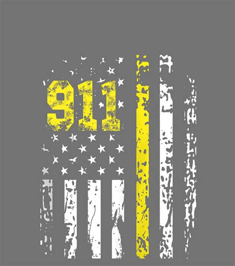 Dispatcher 911 Usa Flag Dispatcher Back Print Digital Art By Quynh Vo