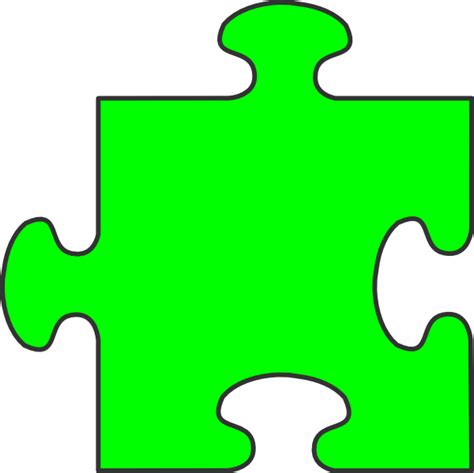 Green Puzzle Piece Clip Art At Vector Clip Art Online