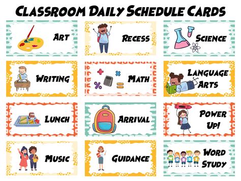 4 Best Images Of Classroom Daily Schedule Printable Printable