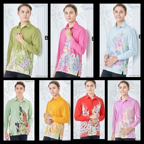 Sabella Baju Kemeja Batik Lelaki Baju Kerja Baju Batik Shopee Malaysia