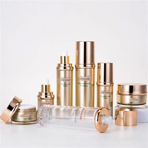 Golden Skin Care Acrylic Lotion Bottle Cosmetic Bottle Manufacturers