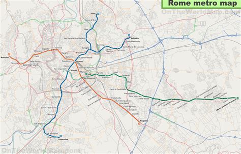 Rome Metro Map Metro Map Map Rome
