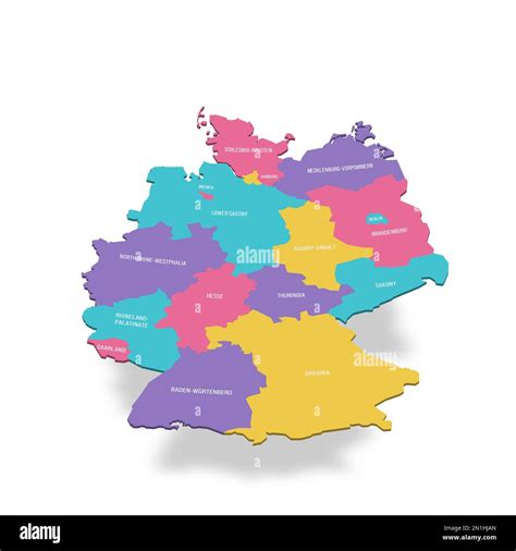 Germany Political Map Of Administrative Divisions Federal States 3d