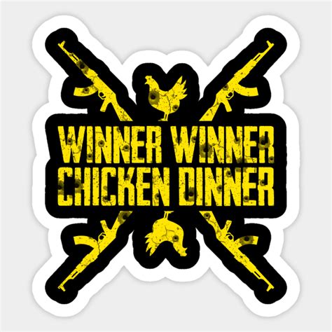 Winner Winner Chicken Dinner Pubg Pubg Sticker Teepublic