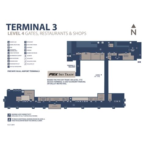Phoenix Sky Harbor Airport Map Phx Printable Terminal Maps Shops