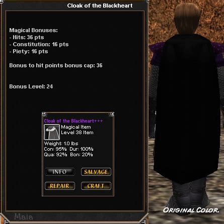 Any of these stam necro builds will be a strong option for beginner's in the elder scrolls online! Cloak of the Blackheart :: Items :: Dark Age of Camelot :: ZAM