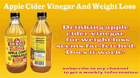 Apple Cider Vinegar And Weight Loss Youtube