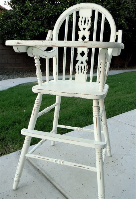 Wooden baby high chair antique high chairs farmhouse ideas vintage beauty drafting desk logan baby items beds objects. Little Bit of Paint: Refinished Antique High Chair