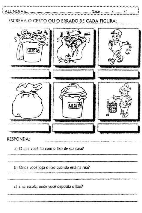 Atividades Sobre Coleta Seletiva De Lixo