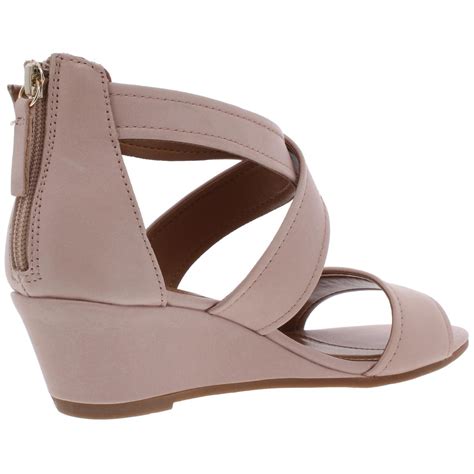Comfortiva Womens Rabea Pink Dress Wedge Sandals Shoes Medium B M Bhfo Ebay