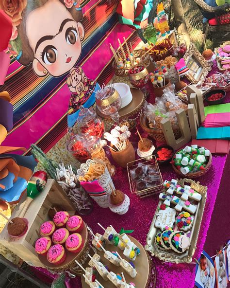 Mexican Candy Table Mesa De Postres Mexicanos Mesa De Dulces Mexicanos Fiestas De Cumpleaños